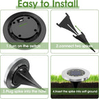 INCX Solar Lights Outdoor Waterproof, Warm White, 12 Pack Ground Lights Solar Powered Lights Outdoor Solar Disk Light Landscape Light for Deck Step Patio Yard Pathway Walkway Driveway Garden