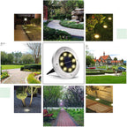 INCX Solar Lights Outdoor Waterproof, Warm White, 12 Pack Ground Lights Solar Powered Lights Outdoor Solar Disk Light Landscape Light for Deck Step Patio Yard Pathway Walkway Driveway Garden